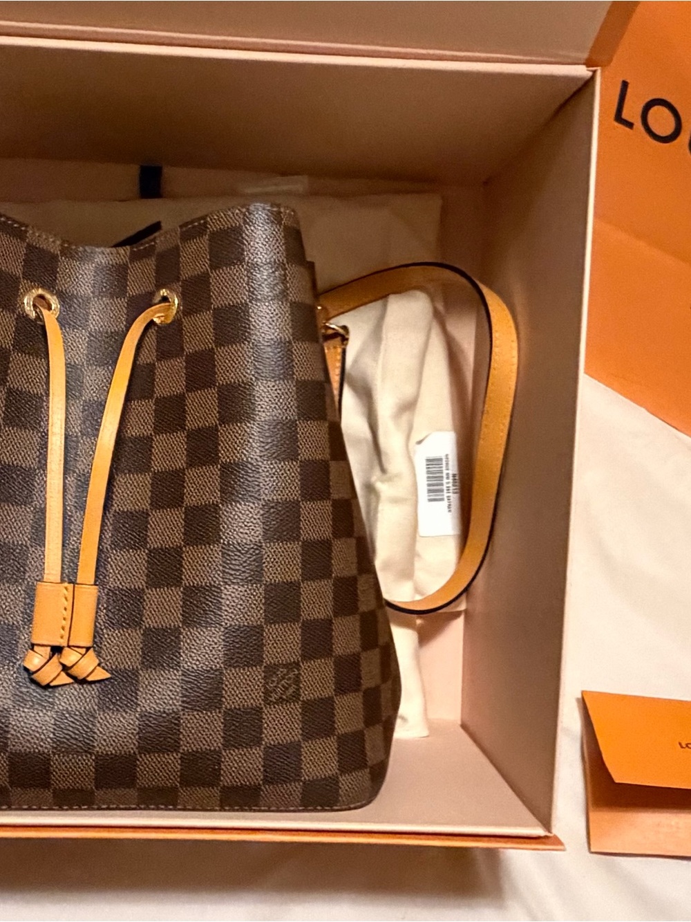 Louis Vuitton Saffran Damier Ebene Drawstring